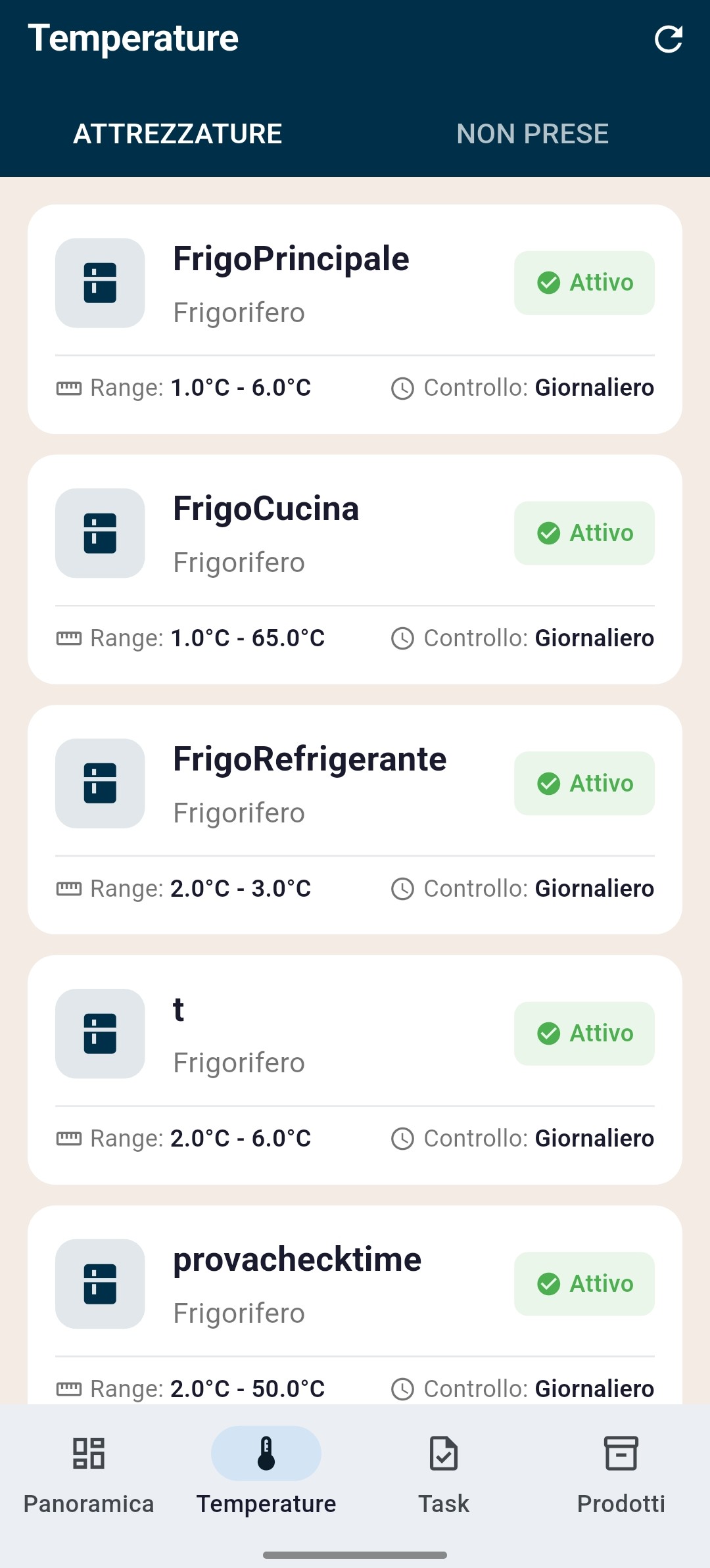 App SimpleHACCP Monitor per il proprietario