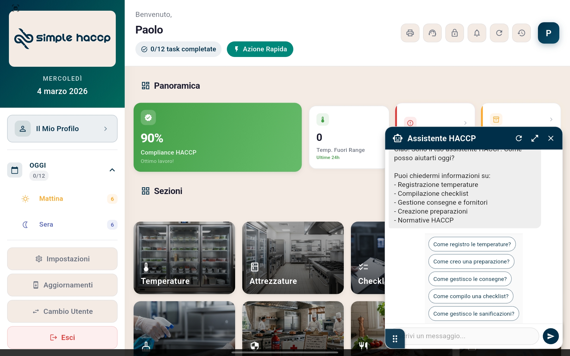 Assistente AI di SimpleHACCP